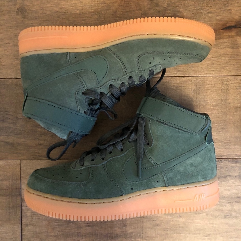 Green Nike AF1s